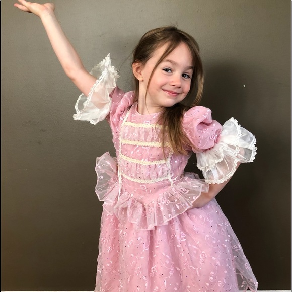 Princess Pink Poofy Dress, Marie Antoinette, Hamilton, Sz 4, Fancy Historical - Picture 2 of 13